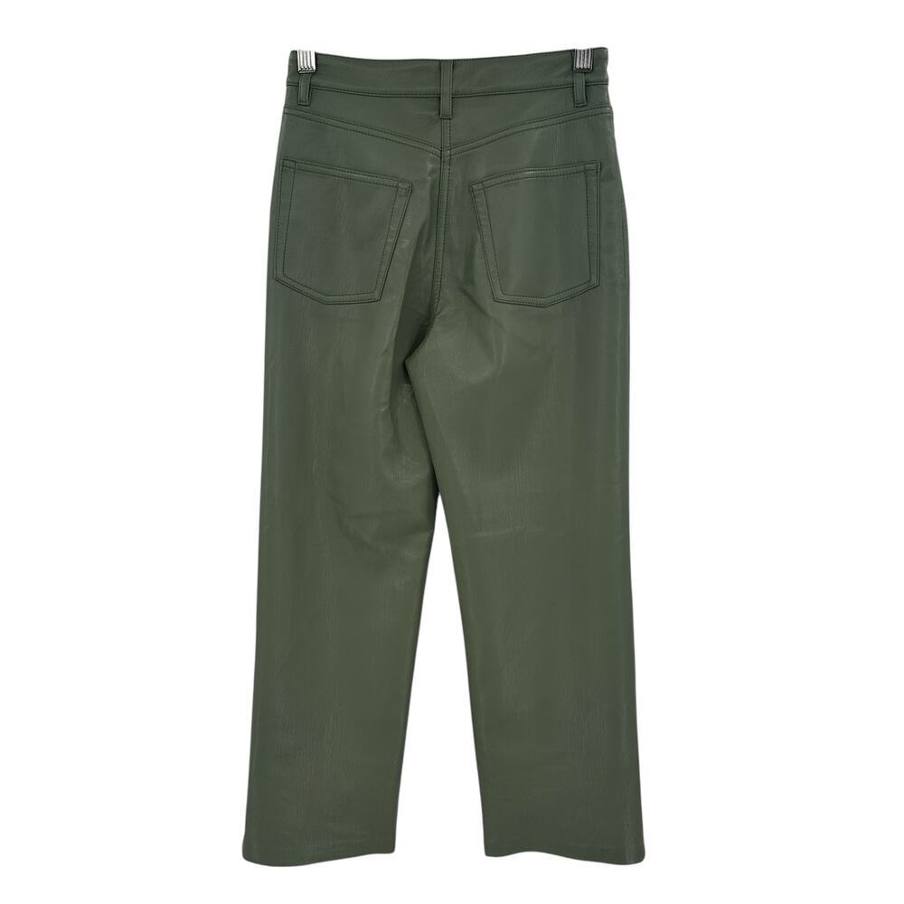 Aritzia Wilfred The Melina Pants Vegan Leather Cropped Sage Green Size‎ 00 - Picture 7 of 10